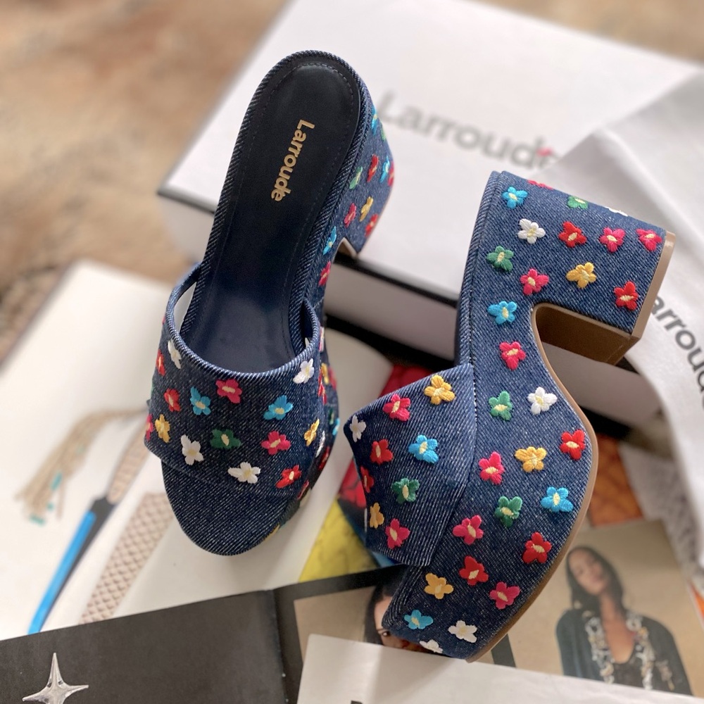Anthropologie x Larroudé Miso Platform Sandal - Picture 9 of 13